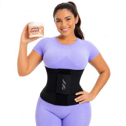 Cinturón Reductor De Cintura Moldeador De Abdomen + Obsequio crema peach mami